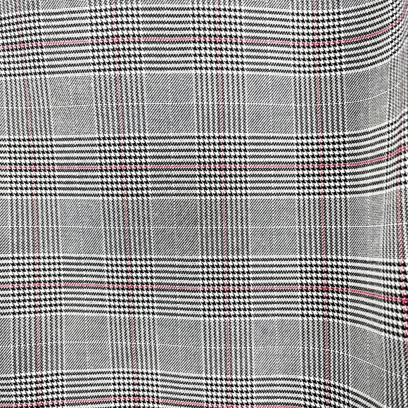 Worthington Houndstooth Plaid Black White & Pink Blouse - Picture 6 of 10